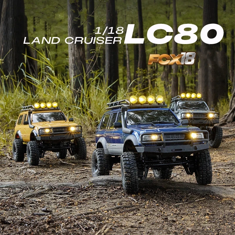 FMSRC RC Car 1:18 Land Cruiser LC80 Katana FCX18 Rock Crawler Model 2.4Ghz 4WD O - Image 4 of 4