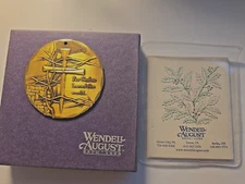 Wendell August Forge Religious Ornament "For God So Loved The World" 2.25"