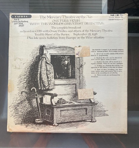 ORSON WELLES ~ THE IMMORTAL SHERLOCK HOLMES 1938 ~ LP 1974 RADIOLA SEALED - Picture 2 of 2