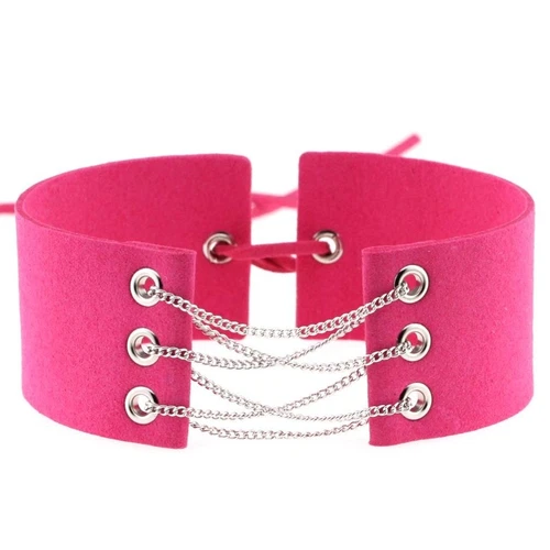 Gothic Samt breit mit Kette Choker Halskette Punk verstellbar Halsband Zubehör - Bild 40 von 55