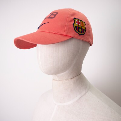 NIKE FCB BARCELONA Pink Football Team Soccer Baseball Cap One Size