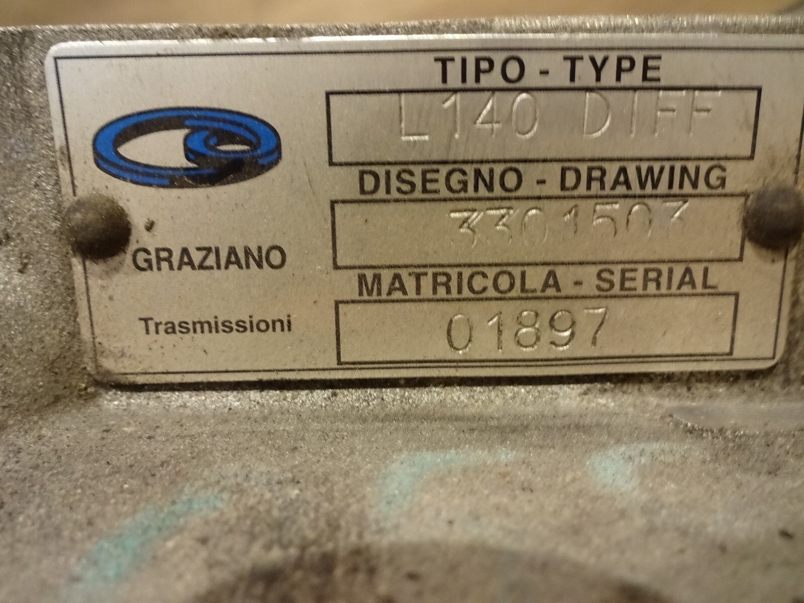 Lamborghini Gallardo 2004 - Front Differential P/N 01S409021