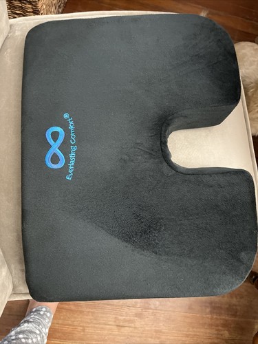 Everlasting Comfort Gel Infused Memory Foam Seat Cushion - Black for ...