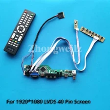For N184HGE-L21 LVDS 40-Pin USB AV VGA HDMI 1920x1080 Controller Board DIY Kit