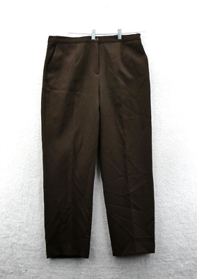 Drapers Essentials Dress Pants 16 Womens 34x32 Brown Suit 34 x 32 Slacks Pleated