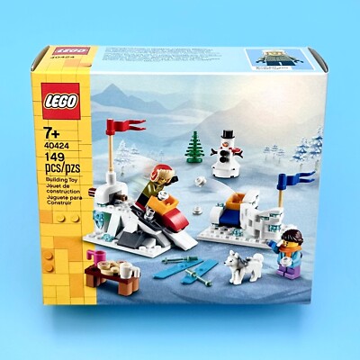 LEGO Winter Snowball Fight (40424) 2 Minifigures Husky Dog Snowman