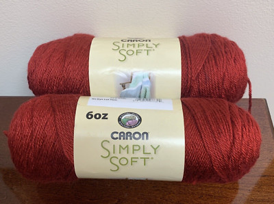 1 Skein Plus Partial - Caron Simply Soft Acrylic Yarn - Autumn Red 9730