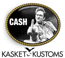 Johnny Cash Belt Buckle - Man in Black Handmade Rockabilly Belt Buckle - 499