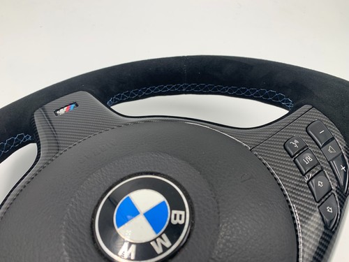 BMW E46 E39 M3 M5 M Sport Steering Wheel ALCANTARA Blue - Picture 6 of 6