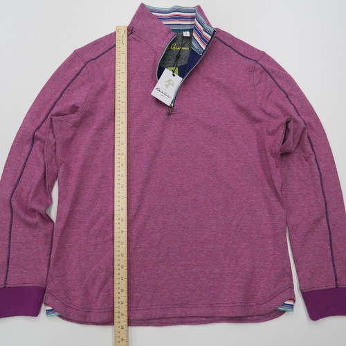 Robert Graham Abdul Herren Large 1/4 Zip Pullover Sweater Fuchsia Rot RS176002CF - Bild 9 von 12