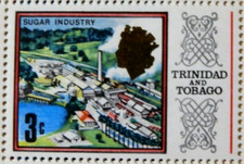 TRINIDAD AND TOBAGO 1969-72 SG340 QEII 3c. SUGAR INDUSTRY  -  MNH