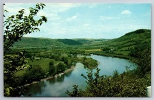 Vintage Postcard PA Stone Narrows Roosevelt Trail Aerial View Chrome -13661