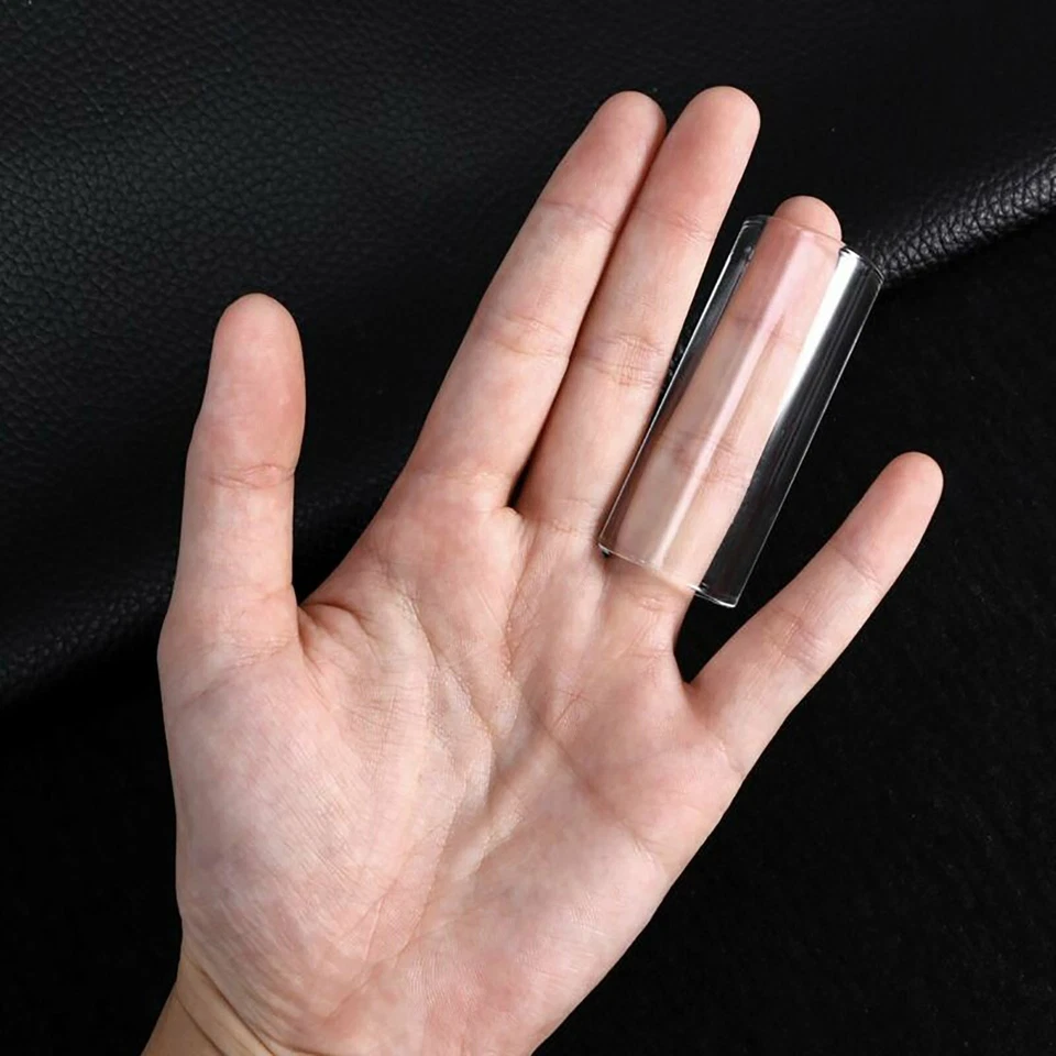 UP 4Pcs Guitar Slide Glass and Stainless Steel Finger Tubes for Guitar Bass 60mm - image 3 of 4