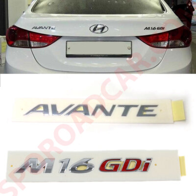Rear AVANTE M16 GDI Logo Emblem 2P For 2011-2013 Elantra / AVANTE MD 863113X000