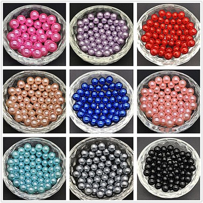100pcs DIY 4mm 6mm 8mm No Hole Round Pearl Loose Acrylic Beads Jewelry Maki_H5