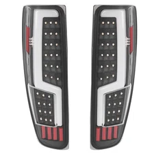 For 2004-2012 Chevy Colorado GMC Canyon Black  LED Tube Tail Lights Brake Lamps