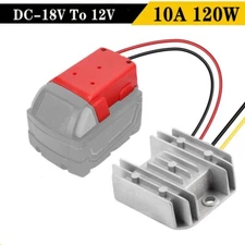 DC 18V To 12V Step Down 10A 120W DIY Adapter Converter For Milwaukee Regulator
