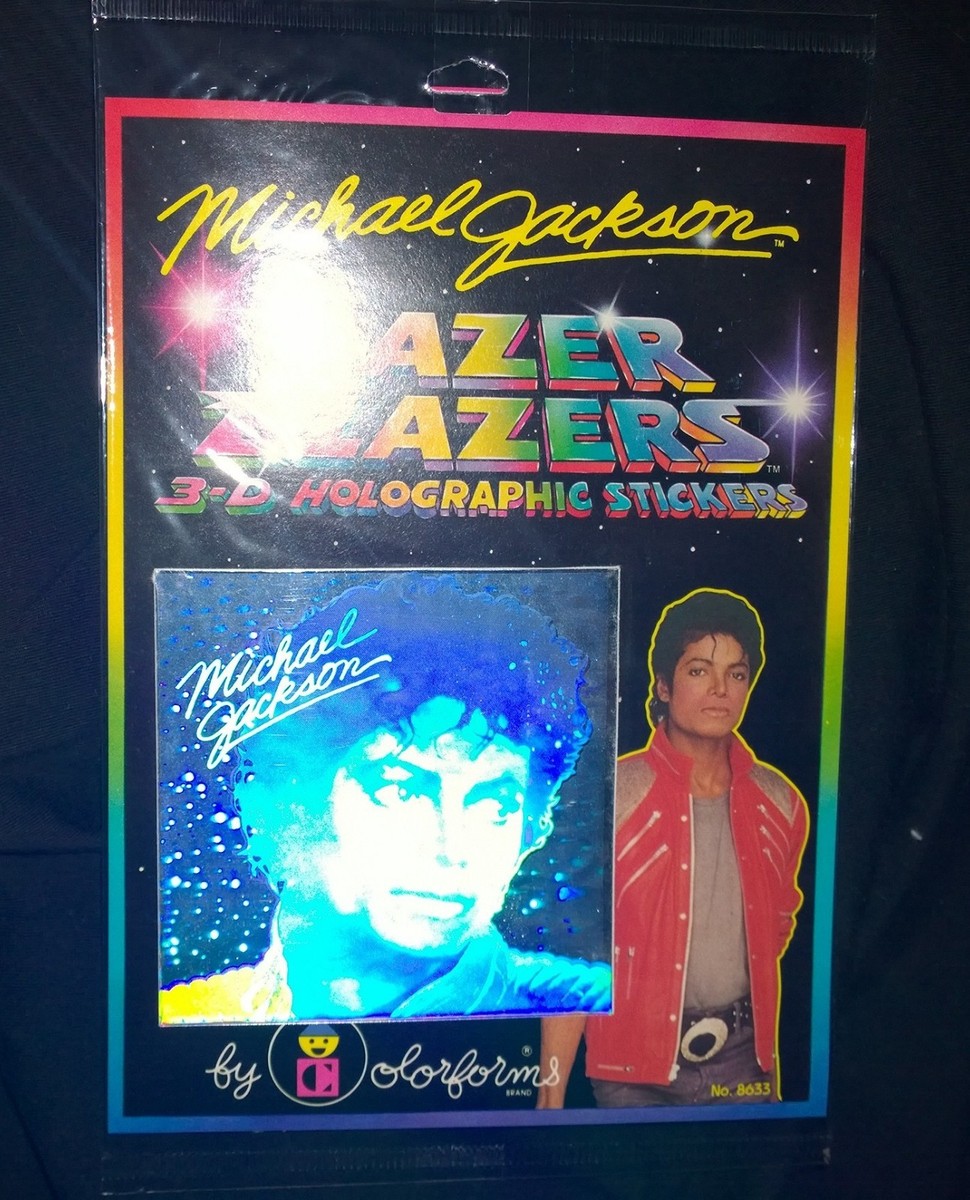 Michael Jackson Lazer Blazers 3-D Hologram Sticker Red Jacket