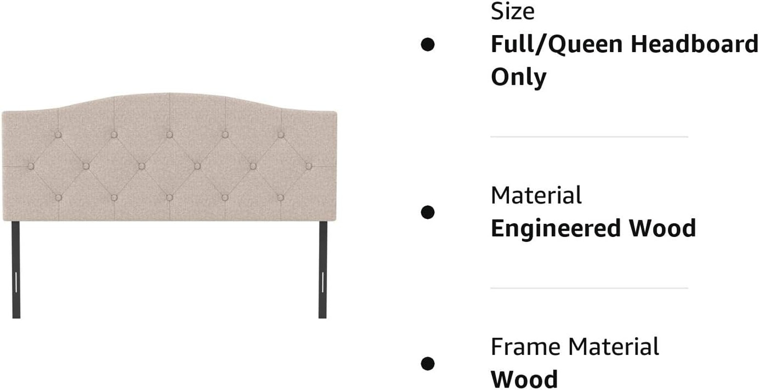 Hillsdale Provence Upholstered, Full/Queen Headboard Only, Light Beige