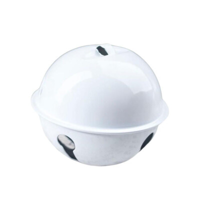 Bulk Package of 6 Large 2-3/4'' White Metal Sleigh Bells