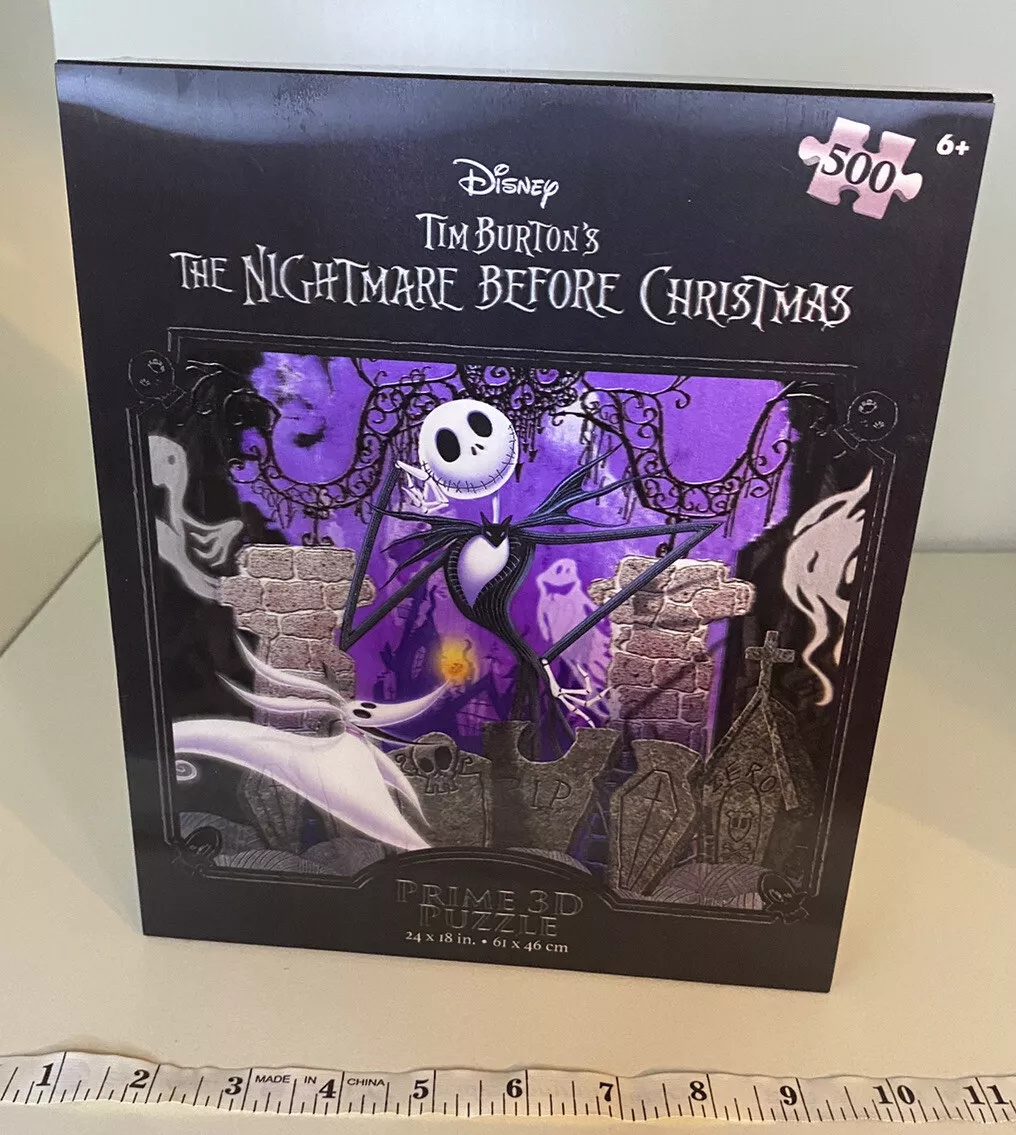 The Nightmare Before Christmas Prime 3D Puzzle 500 pc Jack Zero Graveyard