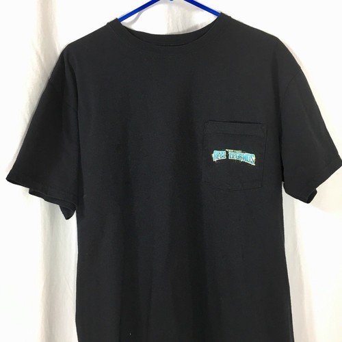 Reel Legends T-shirt Black Mens Large Fishing Tackle Sign Chest Pocket - Picture 2 of 12