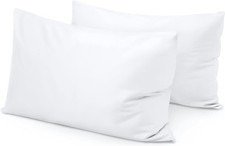 Travel Pillow Case 14x20 Size Egyptian Cotton Set of 2 Zipper Travel Pillowcase