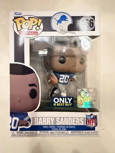 Funko Pop Football Barry Sanders #166 Detroit Lions NFL Best Buy Exclusive