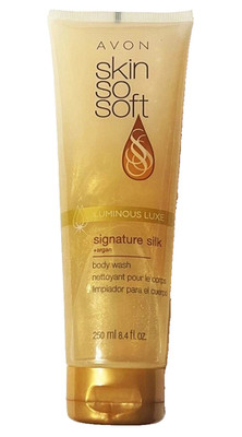 AVON Skin So Soft Luminous Luxe Signature Silk +Agan Body Wash 8.4 floz - SEALED