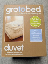 Gro To Bed Cot Bed Duvet With Poppers White
