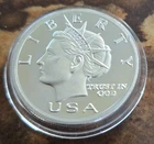 2004 Silver 1 oz NORFED Liberty $20 Proof-Like - Variant 11 - Toned Obverse - 4O