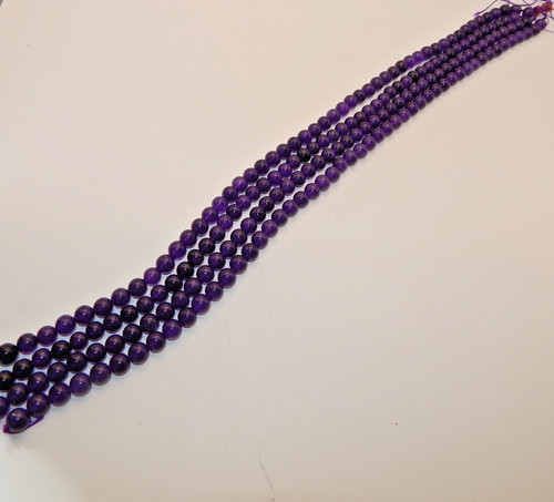 Amethyst 8mm Round Beads (16" strand)