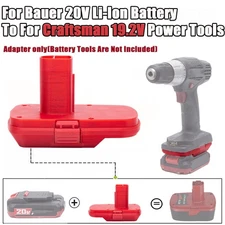 New For Bauer 20V MAX Li-ion Battery Adapter to for Craftsman 19.2V Old Tools