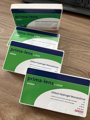 12 Stk OPTIKER: Monatslinse -5,00 Silikon Hydrogel Kontaktlinsen Prima-LensCECOP