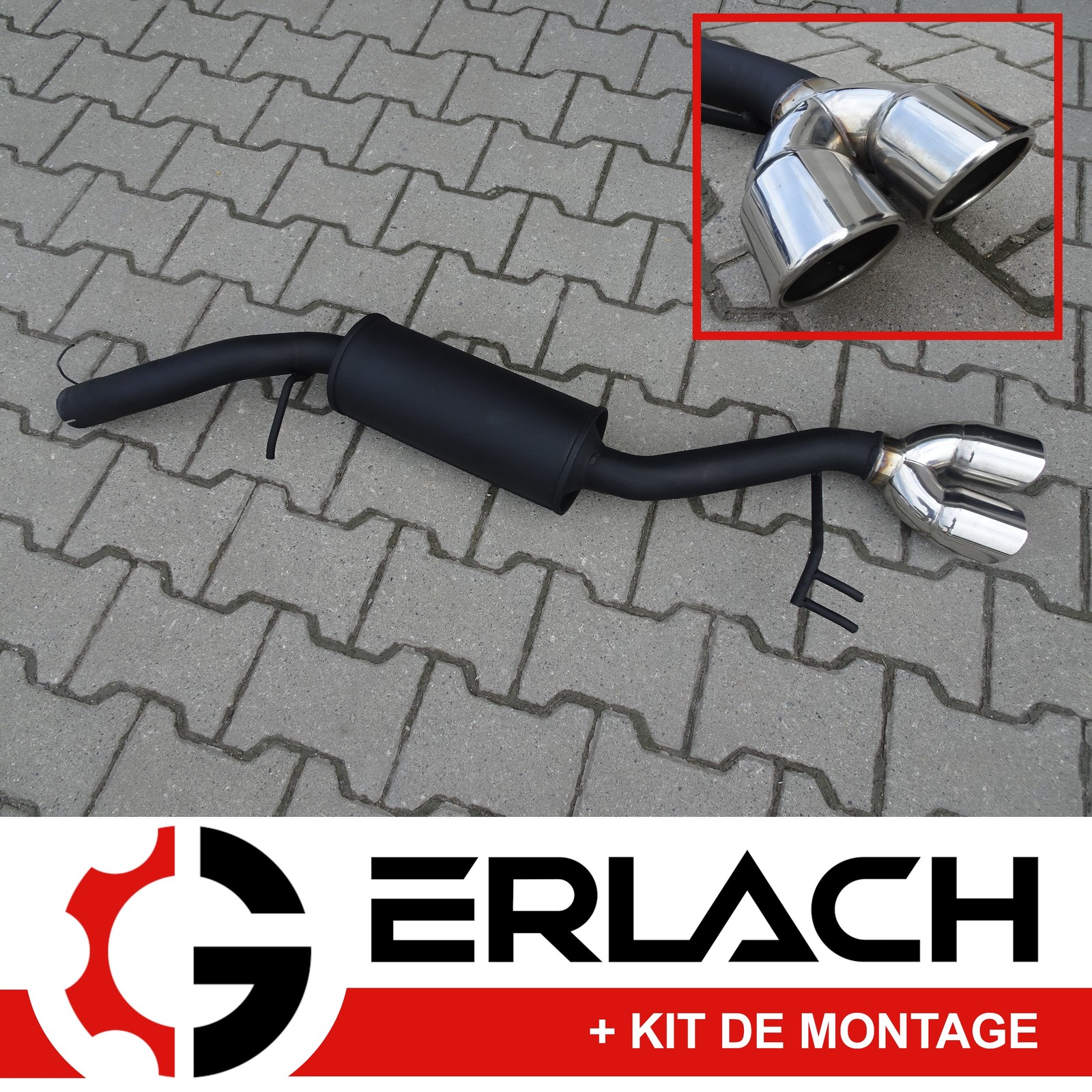 Silencieux arrière de remplacement pour réparer l'échappement Fiat Bravo et Lancia Delta III