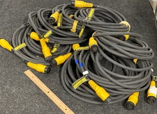 Lot of 7 Kino Flo Fix 25ft Feeder Cable Extensions For Kino Flo 4 Bank Head