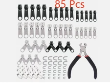 85Pcs Fix A Zipper Removable Zip Slider Rescue Instant Repair Kit Replacement&
