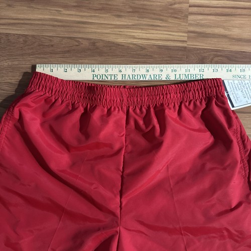 Vintage Weekender Nylon Swim Trunks Mens Large Red 90s Beach Shorts Made USA - Picture 15 of 20
