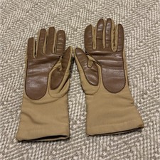 Gloves by Sheer Energy Brown Beige Striped Lined Women's Spandex Nylon Gloves