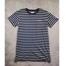 Madewell T Shirt Dress Womens Size Large Blue White Nautical Striped Sail Shift