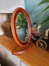 French Wooden Mirror Shabisheek Style Vintage Makeup Dressing Table Tilting 