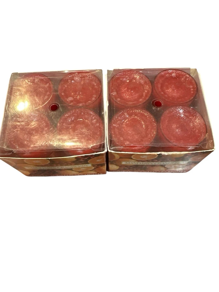 YANKEE CANDLE MANDARINA ARÁNDANO PERFUMADO LUCES DE TÉ 2 Cajas 24 Total Foto 2 de 3