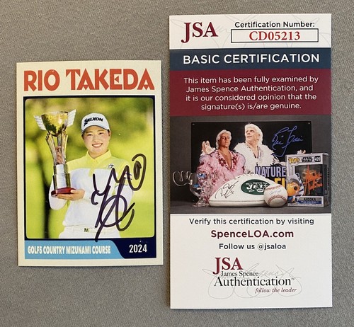 RIO TAKEDA AUTOGRAPH 2024 MIZUNAMI JAPAN CHAMPIONSHIP TRADING CARD JSA CD05213 - Picture 1 of 2