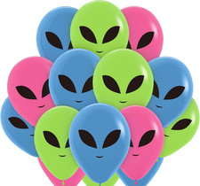 30Pcs 12" Alien Balloons UFO Balloons for Alien Birthday Party Decorations Scien