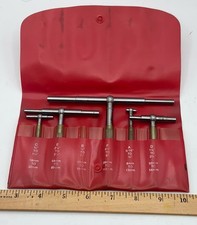 Starrett S579H Five Piece Scoping T-Handle Set SAE Metric With Red Pouch