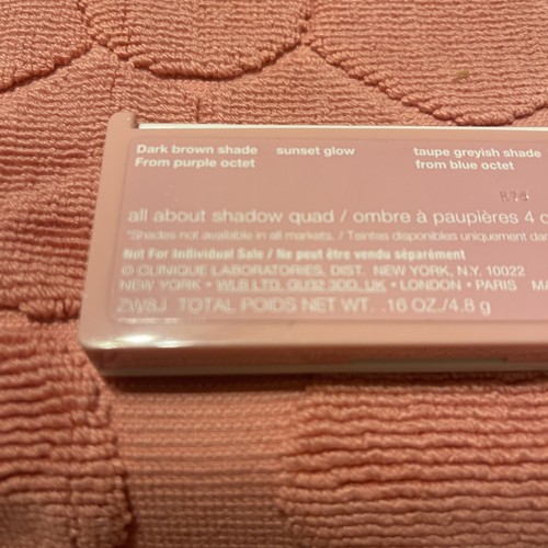 Clinique All About Shadow Quad Dark Brown Purple Blue Octet Sunset Glow Polar - Picture 6 of 7