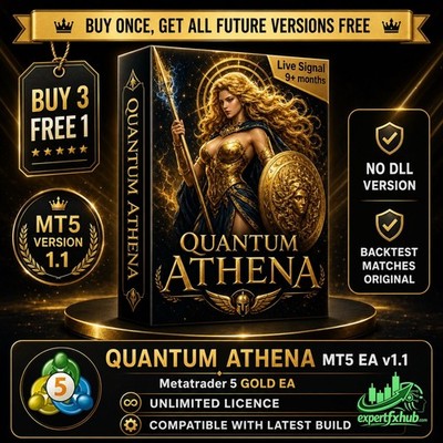 v1.1 Quantum Athena EA Metatrader MT5 Gold Bot Trading Forex Robot prop firm