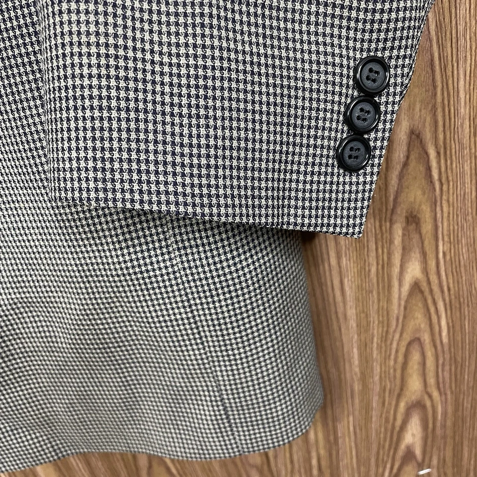 Abrigo deportivo Donna Karan hecho en Italia para hombre 44L multicolor lana texturizada dos botones Foto 3 de 4