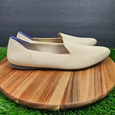 Rothy's The Almond Loafer in Chai Twill Womens Size 10 Beige Ballet Knit Flats