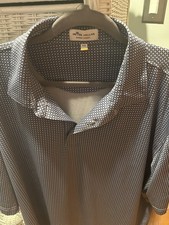 Peter Millar Summer Comfort Polo Short Sleeve Shirt Men  s Size XXL Blue Golf